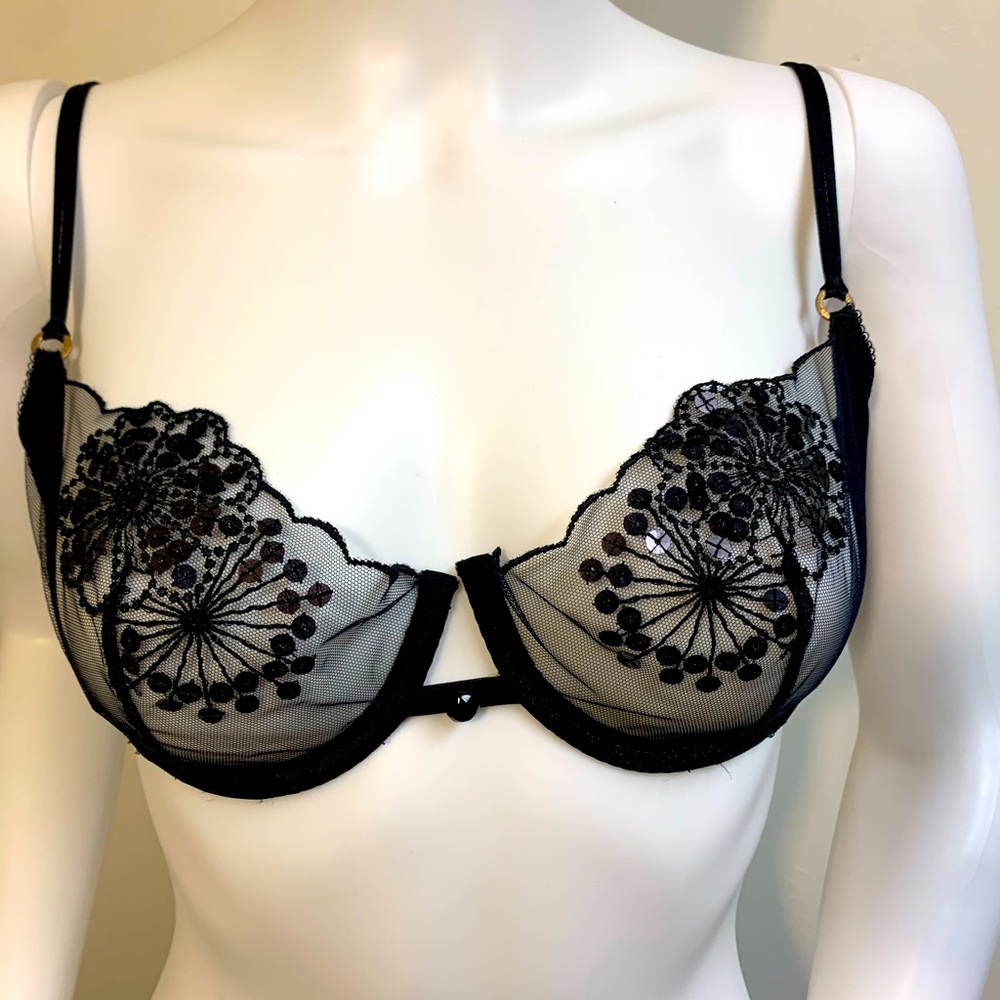 Victoria Secret Sheer Sequin Bra & matching Thong set